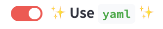 Yaml Quality Toggle